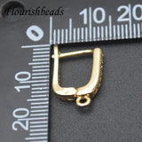 30pcs Geometric Ear Hooks 13x17mm Nickel Plated DIY Jewelry Making