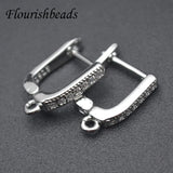 30pcs Geometric Ear Hooks 13x17mm Nickel Plated DIY Jewelry Making