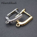 30pcs Geometric Ear Hooks 13x17mm Nickel Plated DIY Jewelry Making