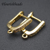 30pcs Geometric Ear Hooks 13x17mm Nickel Plated DIY Jewelry Making