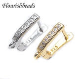 30pcs Geometric Ear Hooks 13x17mm Nickel Plated DIY Jewelry Making