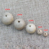 30pcs Natural Camphor Wood Ball Beads 6-20mm DIY Bracelets Jewelry Making