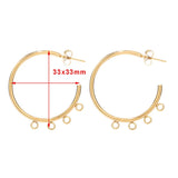 30pcs Stainless Steel Hoop Earrings Silver DIY Earring For Women