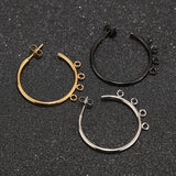 30pcs Stainless Steel Hoop Earrings Silver DIY Earring For Women