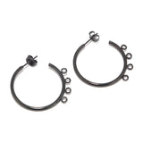 30pcs Stainless Steel Hoop Earrings Silver DIY Earring For Women