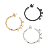 30pcs Stainless Steel Hoop Earrings Silver DIY Earring For Women