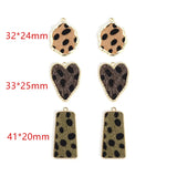 30pcs Animal Hair Leopard Print Charms DIY Jewelry Accessory