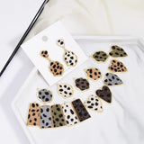 30pcs Animal Hair Leopard Print Charms DIY Jewelry Accessory