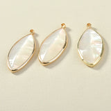 30pcs Shell Resin Copper Floating Locket Charms DIY Earring Accessory
