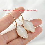 30pcs Shell Resin Copper Floating Locket Charms DIY Earring Accessory