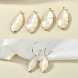 30pcs Shell Resin Copper Floating Locket Charms DIY Earring Accessory