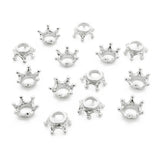 30pcs Metal Crown Charm Beads for Bracelet DIY Jewelry Making