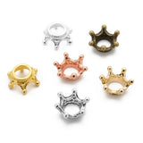 30pcs Metal Crown Charm Beads for Bracelet DIY Jewelry Making