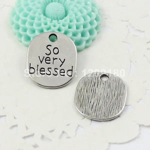 30pcs Tibetan Silver Letter Charm Pendant For Necklace DIY Jewelry Making