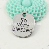 30pcs Tibetan Silver Letter Charm Pendant For Necklace DIY Jewelry Making