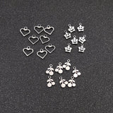 30pcs Stainless Steel Moon Charms DIY Earring Bracelet Jewelry Pendant Finding
