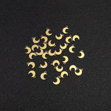 30pcs Stainless Steel Moon Charms DIY Earring Bracelet Jewelry Pendant Finding
