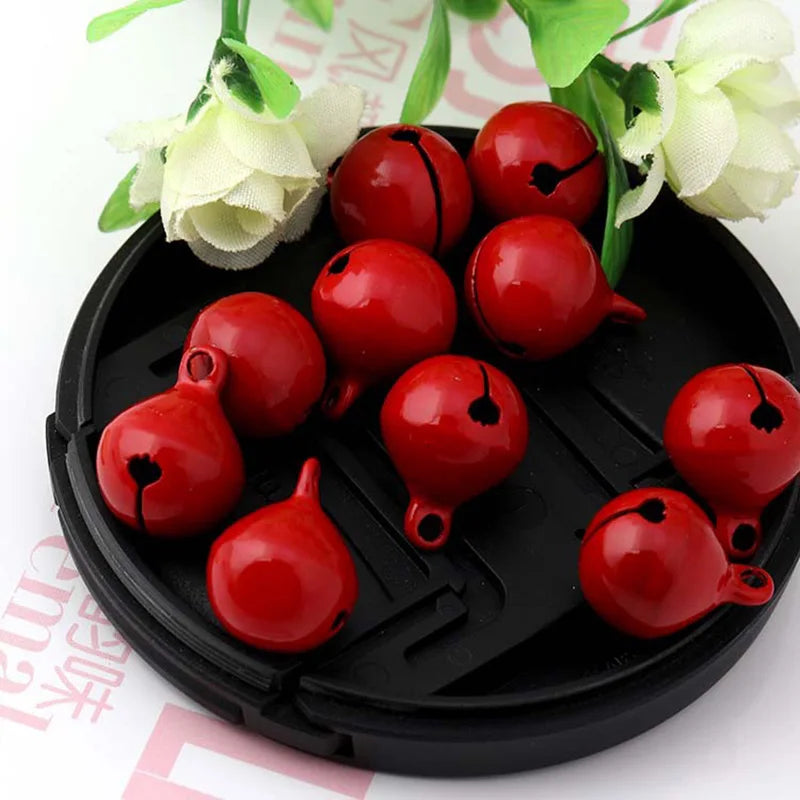 30pcs Multicolors 14mm Jingle Bells Christmas Crafts DIY Jewelry