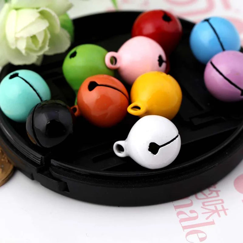 30pcs Multicolors 14mm Jingle Bells Christmas Crafts DIY Jewelry