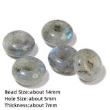 30pcs Agate Jade Labradorite Big Hole Loose Stone Beads for Jewelry Making