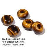 30pcs Agate Jade Labradorite Big Hole Loose Stone Beads for Jewelry Making