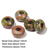 30pcs Agate Jade Labradorite Big Hole Loose Stone Beads for Jewelry Making