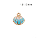 30pcs Oil Drop Shells Pendant Charm DIY Accessories 16*17mm