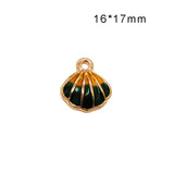 30pcs Oil Drop Shells Pendant Charm DIY Accessories 16*17mm