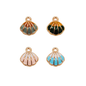 30pcs Oil Drop Shells Pendant Charm DIY Accessories 16*17mm