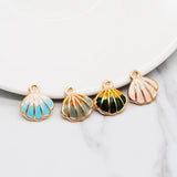 30pcs Oil Drop Shells Pendant Charm DIY Accessories 16*17mm
