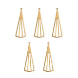 30pcs Raw Brass Fan Shape Charms for Diy Earring Necklace Craft
