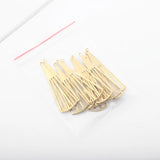 30pcs Raw Brass Fan Shape Charms for Diy Earring Necklace Craft