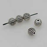 30pcs Antique Silver Dots Round Loose Beads 8.5mm DIY Jewelry Accessories