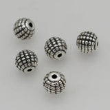 30pcs Antique Silver Dots Round Loose Beads 8.5mm DIY Jewelry Accessories