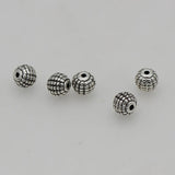 30pcs Antique Silver Dots Round Loose Beads 8.5mm DIY Jewelry Accessories