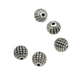 30pcs Antique Silver Dots Round Loose Beads 8.5mm DIY Jewelry Accessories