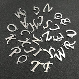 30pcs Stainless Steel A-Z Letter Charms for Necklace Bracelet Jewelry Making