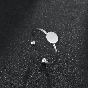 30pcs Stainless Steel Adjustable Ring Settings Blank Base 8/10/12mm Cabochons