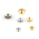 30pcs Stainless Steel Flower Spacer Bead Caps for DIY Jewelry Making