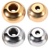 30pcs Silver Tone Spacers Beads Round Charm for Jewelry Making