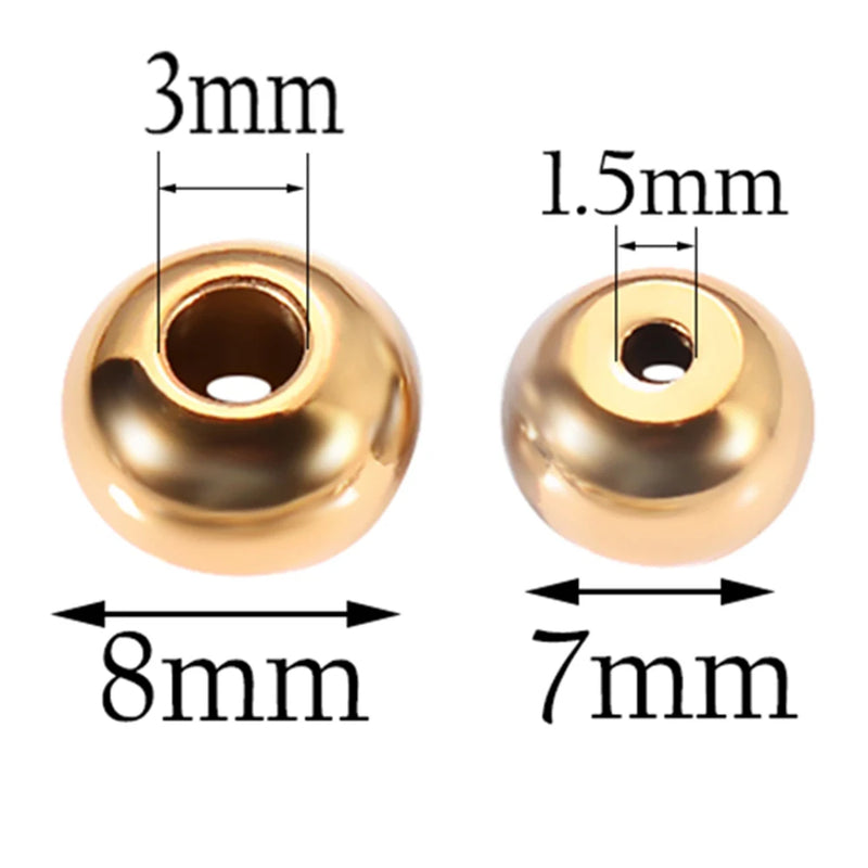 30pcs Silver Tone Spacers Beads Round Charm for Jewelry Making