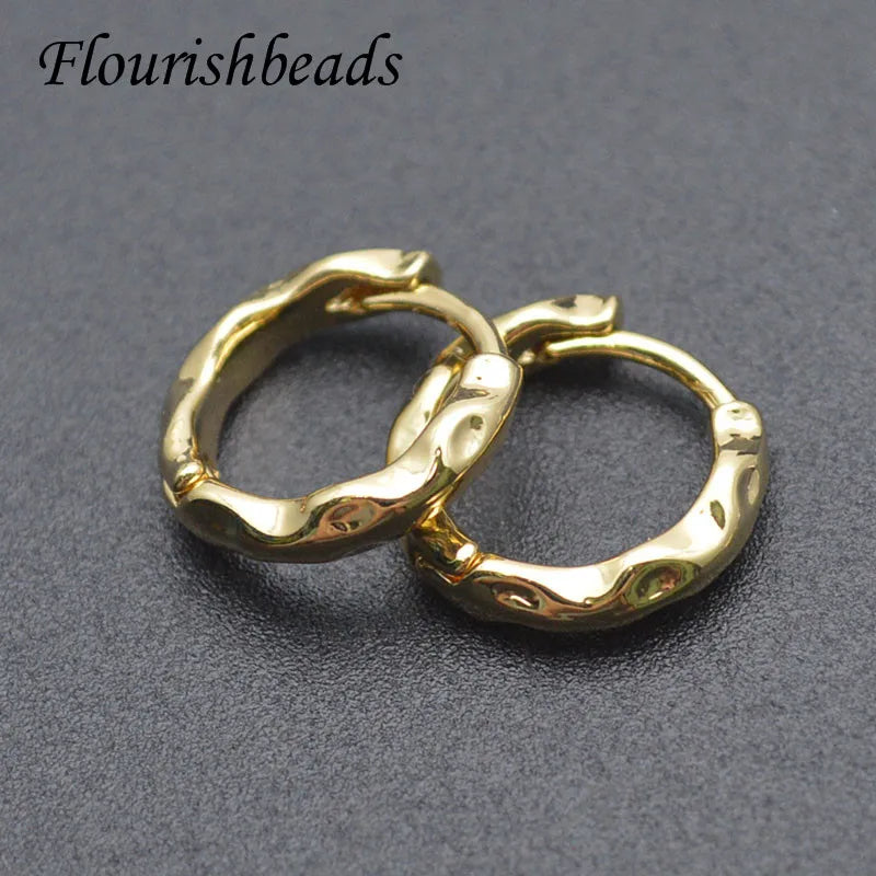 30pcs Unique Nickel Round Earrings Hoops for Jewelry