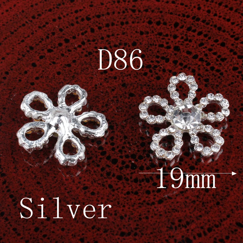30pcs Vintage Rhinestone Metal Buttons Craft Embellishments