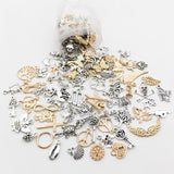 30pcs Vintage Mixed Animal Birds Leaf Charms DIY Bracelet Pendant Tibet Silver