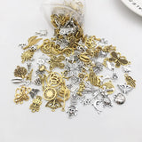 30pcs Vintage Mixed Animal Birds Leaf Charms DIY Bracelet Pendant Tibet Silver