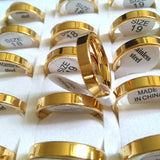 30pcs 2mm-8mm Stainless Steel Band Rings Silver Unisex Wedding Jewelry