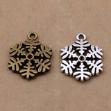 30pcs Christmas Snowflake Charms Beads Pendants for Jewelry Making DIY