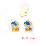 30pcs Alloy Drop Oil Cartoon Girls Charms DIY Jewelry Earring Accessory