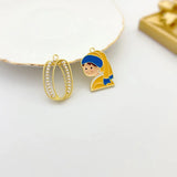 30pcs Alloy Drop Oil Cartoon Girls Charms DIY Jewelry Earring Accessory