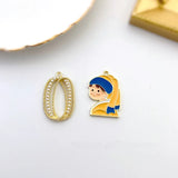30pcs Alloy Drop Oil Cartoon Girls Charms DIY Jewelry Earring Accessory